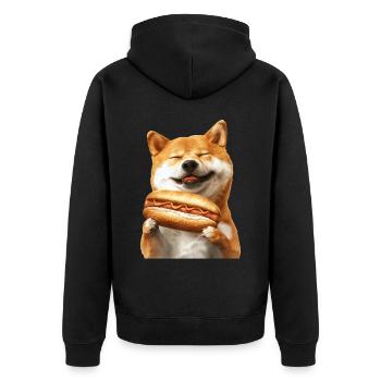 Shiba Inu - Veste à capuche bio Premium Unisexe - noir - Dos - Nico (187cm)