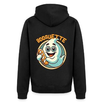Baguette fantôme Boogette Joy - Veste à capuche bio Premium Unisexe - noir - Dos - Nico (187cm)
