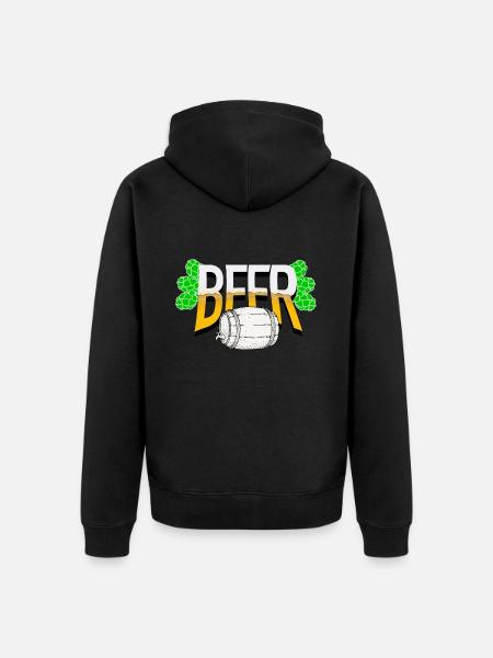 Bier - Unisex Premium Bio Zip Hoodie - Schwarz