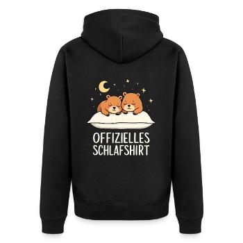 Chemise de nuit officielle Capybaras Paire de capybara - Veste à capuche bio Premium Unisexe - noir - Dos - Nico (187cm)