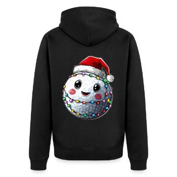 Mignon Golf Balle Golfer Golf Père Noël - Veste à capuche bio Premium Unisexe - noir - Dos - Nico (187cm)