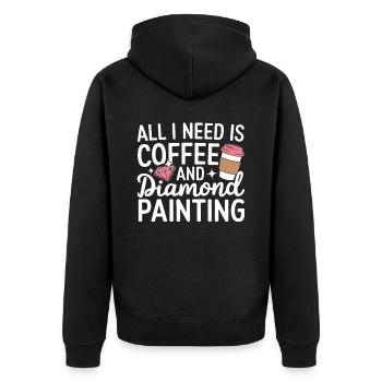 Peinture Diamants Peinture au diamant Art - Veste à capuche bio Premium Unisexe - noir - Dos - Nico (187cm)