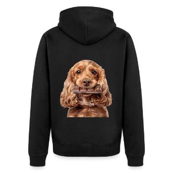 Cocker Spaniel - Veste à capuche bio Premium Unisexe - noir - Dos - Nico (187cm)