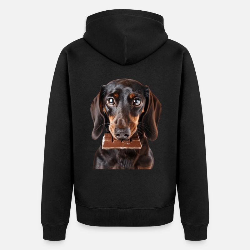 Teckel - Veste à capuche bio Premium Unisexe - noir