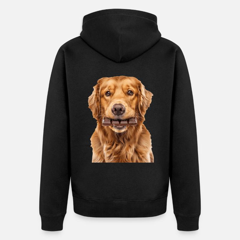 Golden retriever - Veste à capuche bio Premium Unisexe - noir