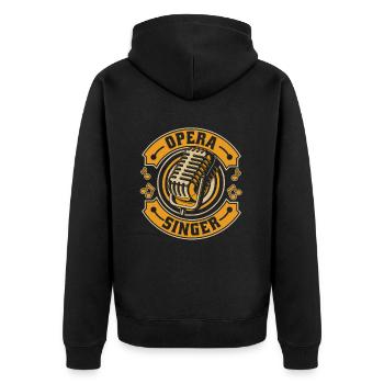 Opera Singer Opera House Vocalist Tenor Singer - Unisex Premium Organic Zip Hoodie - black - Back - Nico (187cm)