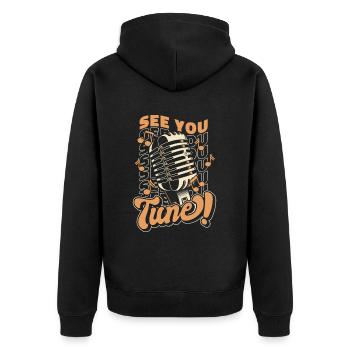 See You Tune Opéra House Chanteur Ténor Chanteur - Veste à capuche bio Premium Unisexe - noir - Dos - Nico (187cm)