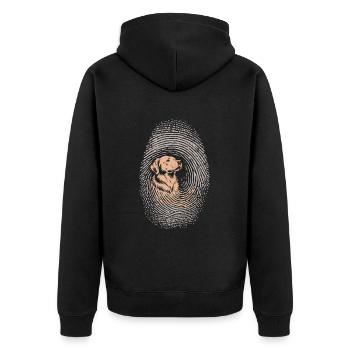 Golden Retriever Empreinte digitale Creative Golden - Veste à capuche bio Premium Unisexe - noir - Dos - Nico (187cm)
