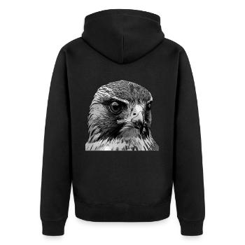 Oiseau faucon - Veste à capuche bio Premium Unisexe - noir - Dos - Nico (187cm)