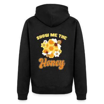 Beekeeper Show Me The Honey Bee Friends Beekeeping - Unisex Premium Organic Zip Hoodie - black - Back - Nico (187cm)