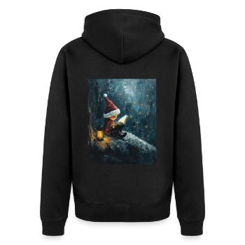Noël Elfe Femmes Hommes Enfants Noël - Veste à capuche bio Premium Unisexe - noir - Dos - Nico (187cm)