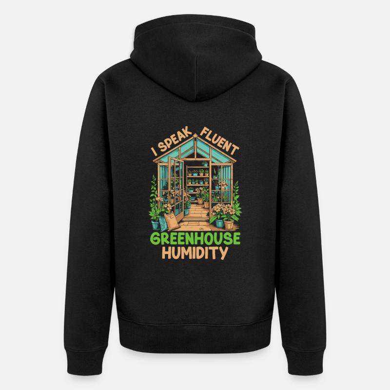 Gewächshausmanager - Unisex Premium Bio Zip Hoodie - Schwarz