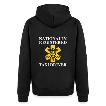 Taxi - Veste à capuche bio Premium Unisexe - noir - Dos - Nico (187cm)
