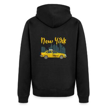 Taxi Chauffeur de taxi Profession Circulation Cadeau - Veste à capuche bio Premium Unisexe - noir - Dos - Nico (187cm)