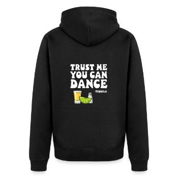 Tequila Sunrise Booze Party Mexico Gift - Unisex Premium Organic Zip Hoodie - black - Back - Nico (187cm)