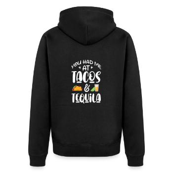 Tequila Sunrise Booze Party Mexico Gift - Unisex Premium Organic Zip Hoodie - black - Back - Nico (187cm)