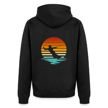 Wakeboard Wakeboarder Wakeboard Cadeau - Veste à capuche bio Premium Unisexe - noir - Dos - Nico (187cm)