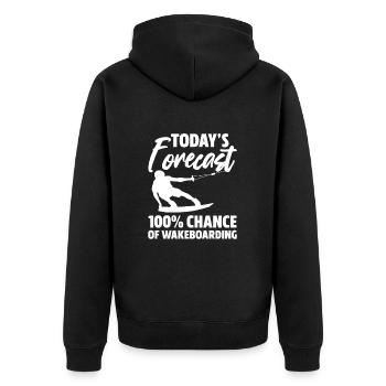Wakeboard Wakeboarder Wakeboard Cadeau - Veste à capuche bio Premium Unisexe - noir - Dos - Nico (187cm)