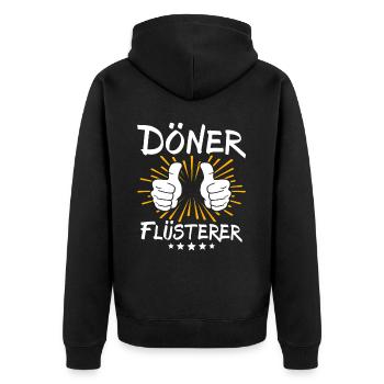 Döner Spruch - Veste à capuche bio Premium Unisexe - noir - Dos - Nico (187cm)