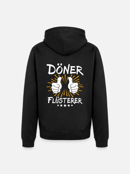 Döner Spruch - Unisex Premium Organic Zip Hoodie - black