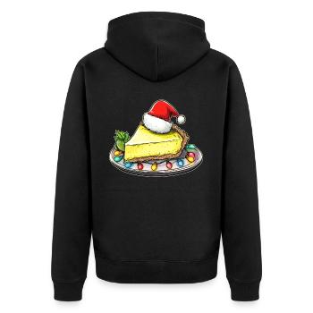 Tarte au citron vert Père Noël - Veste à capuche bio Premium Unisexe - noir - Dos - Nico (187cm)
