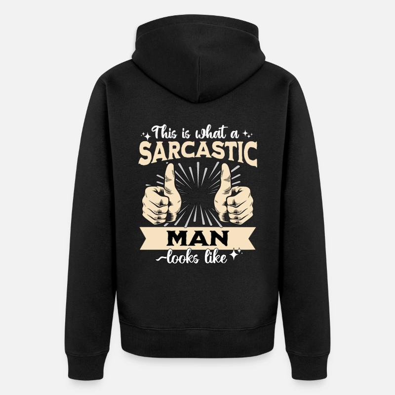 Sarcastique Sarcastique - Veste à capuche bio Premium Unisexe - noir