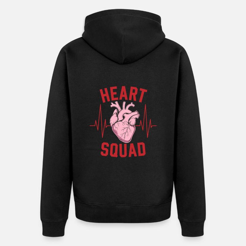 Herzkrankenschwester Kader - Unisex Premium Bio Zip Hoodie - Schwarz