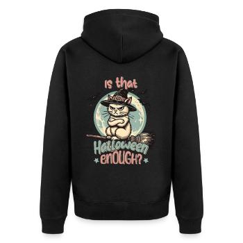 Is Halloween enough for you? - Unisex Premium Organic Zip Hoodie - black - Back - Nico (187cm)