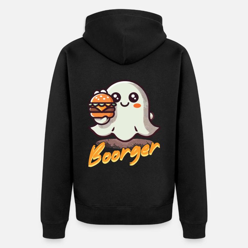 Ghost Boorger Connoisseur Hamburger - Veste à capuche bio Premium Unisexe - noir
