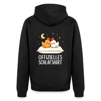 Chemise de nuit officielle Chickens Chicken Pair - Veste à capuche bio Premium Unisexe - noir - Dos - Nico (187cm)