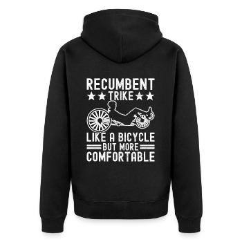 Tricycle couché Liegetrike Liegedreirad - Veste à capuche bio Premium Unisexe - noir - Dos - Nico (187cm)