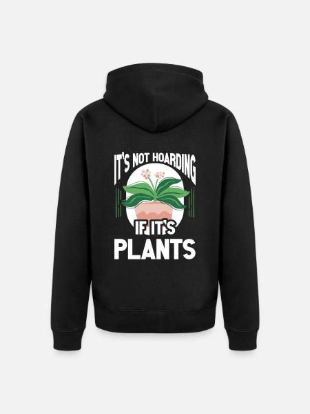 Plants Gardening Gardener - Unisex Premium Organic Zip Hoodie - black