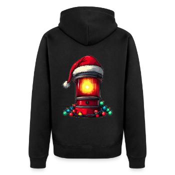 Ambulance Driver Red Siren Light Paramedic - Unisex Premium Organic Zip Hoodie - black - Back - Nico (187cm)