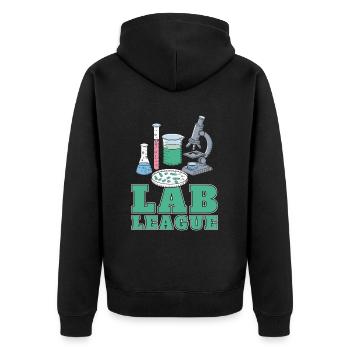 Biology Laboratory Technician Team - Unisex Premium Organic Zip Hoodie - black - Back - Nico (187cm)