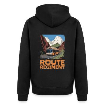 Bus Bus Driver Team - Unisex Premium Organic Zip Hoodie - black - Back - Nico (187cm)