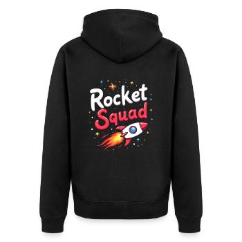 Aerospace Engineer Kader - Unisex Premium Organic Zip Hoodie - black - Back - Nico (187cm)