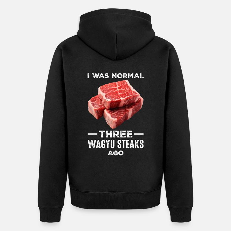 Wagyu Steak - Veste à capuche bio Premium Unisexe - noir
