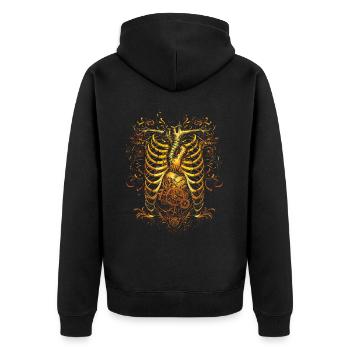 Steampunk Anatomie Steampunk Mécanique - Veste à capuche bio Premium Unisexe - noir - Dos - Nico (187cm)