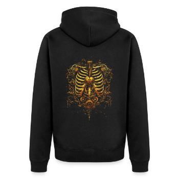 Steampunk Anatomie Steampunk Mécanique - Veste à capuche bio Premium Unisexe - noir - Dos - Nico (187cm)