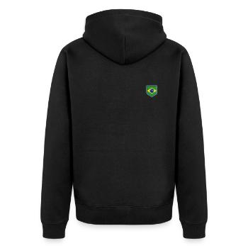 Brasilien Brazil shirt Brasilianer Rio de Janeirao - Unisex Premium Bio Zip Hoodie - Schwarz - Hinten - Nico (187cm)
