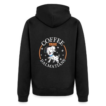 Café et Dalmatiens - Veste à capuche bio Premium Unisexe - noir - Dos - Nico (187cm)