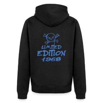 Edition Limitée 1968 Anniversaire Né 1968 - Veste à capuche bio Premium Unisexe - noir - Dos - Nico (187cm)