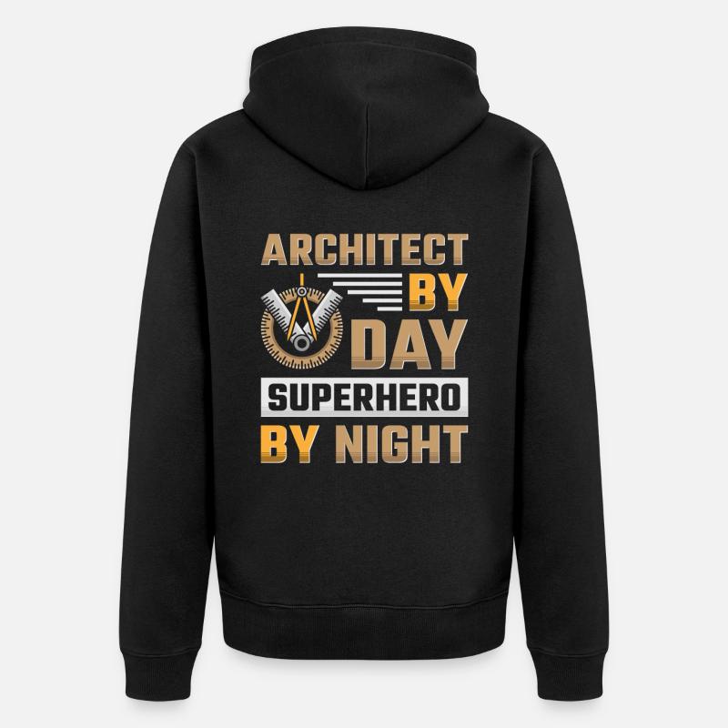 Architecte Architecture - Veste à capuche bio Premium Unisexe - noir