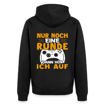 Video Gaming Pc Gamer Zocker Zocken - Unisex Premium Organic Zip Hoodie - black - Back - Nico (187cm)