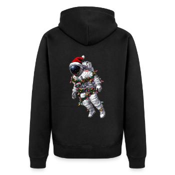 Chapeau de Noël astronaute Noël - Veste à capuche bio Premium Unisexe - noir - Dos - Nico (187cm)