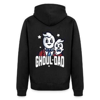 Papa goule pour les fans d’Halloween - Veste à capuche bio Premium Unisexe - noir - Dos - Nico (187cm)