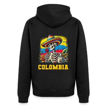 Colombie Colombie Medellín Vacances Bogota Cali - Veste à capuche bio Premium Unisexe - noir - Dos - Nico (187cm)