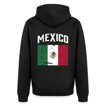 Mexique Mexique Cadeau mexicain Flag Football - Veste à capuche bio Premium Unisexe - noir - Dos - Nico (187cm)