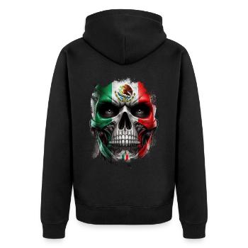 Mexique Mexique Cadeau mexicain Flag Football - Veste à capuche bio Premium Unisexe - noir - Dos - Nico (187cm)