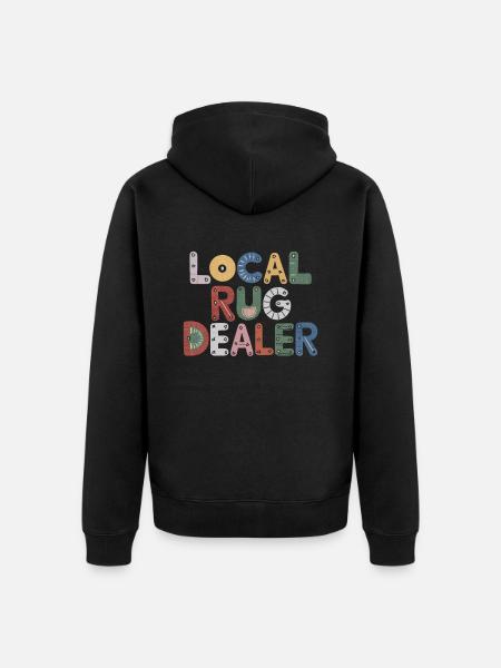 Funny Rug Quote Rug - Unisex Premium Organic Zip Hoodie - black